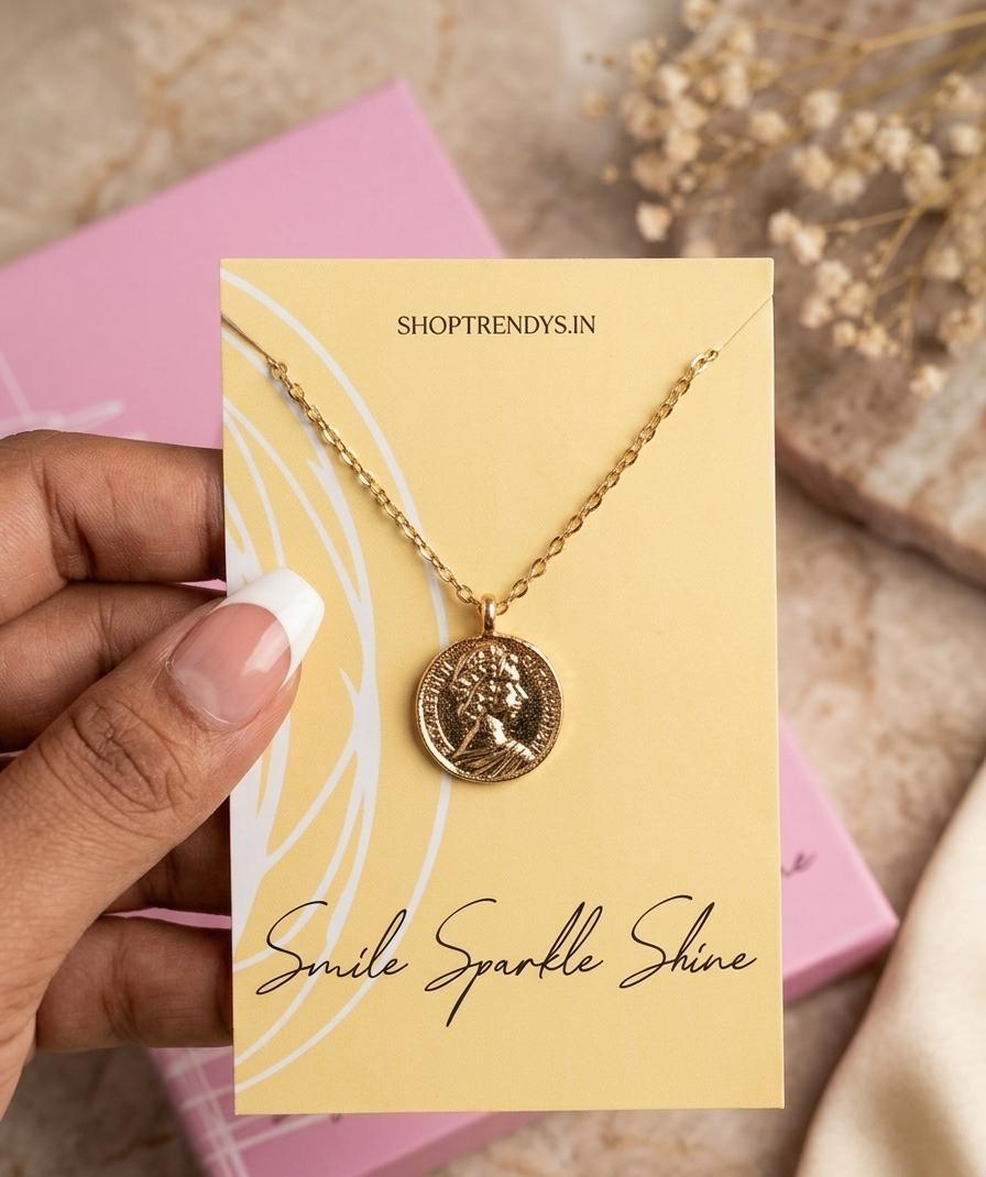 Simple Coin Women Dainty Necklace - Nimé By Shop Trendys