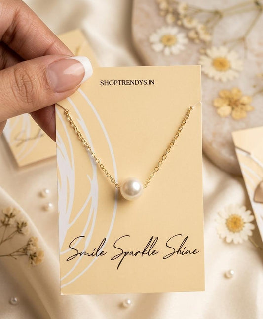 Pearl Chain Women Dainty Necklace - Nimé By Shop Trendys