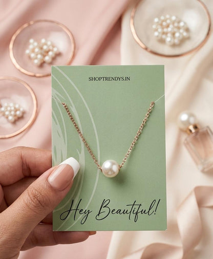 Pearl Chain Women Dainty Necklace - Nimé By Shop Trendys