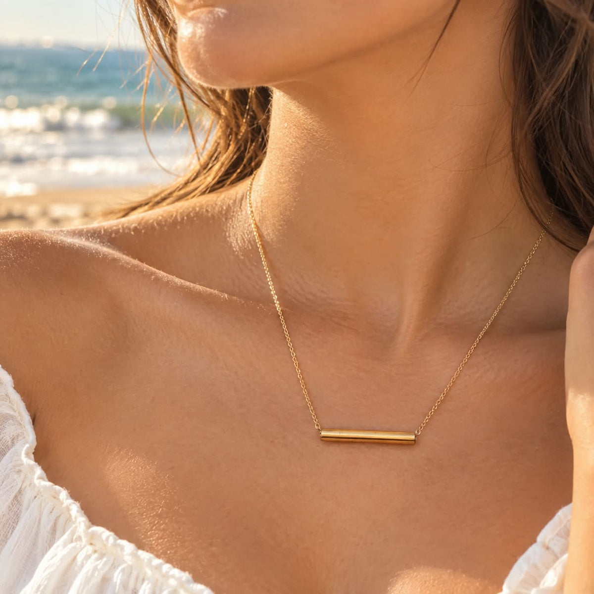 Horizontal Stick Women Dainty Necklace - Nimé By Shop Trendys