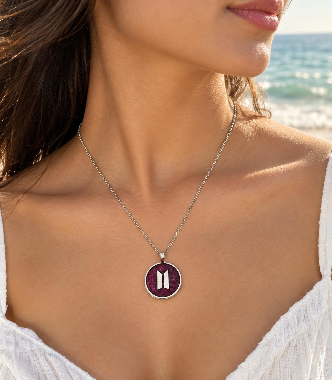 Galaxy Purple BTS Women Dainty Necklace - Nimé By Shop Trendys
