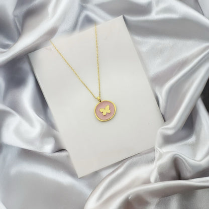 Women Golden Butterfly Galaxy Necklace - Nimé By Shop Trendys