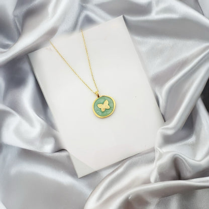 Women Golden Butterfly Galaxy Necklace - Nimé By Shop Trendys