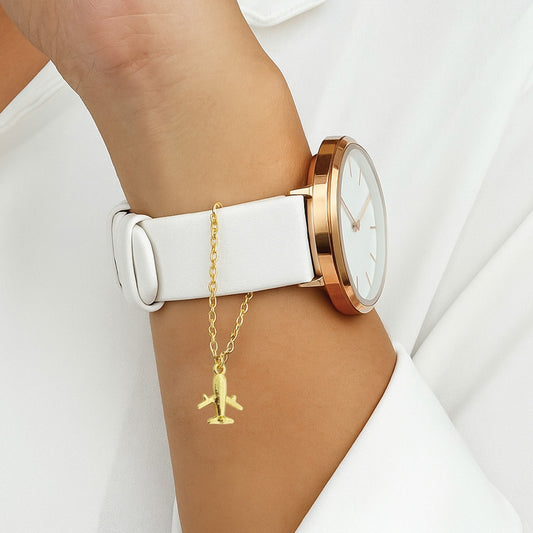 Airplane Watch Charm - Nimé By Shop Trendys