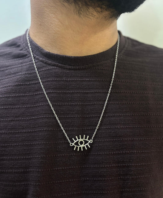 Men Big Evil Eye Chain Necklace - Nimé By Shop Trendys