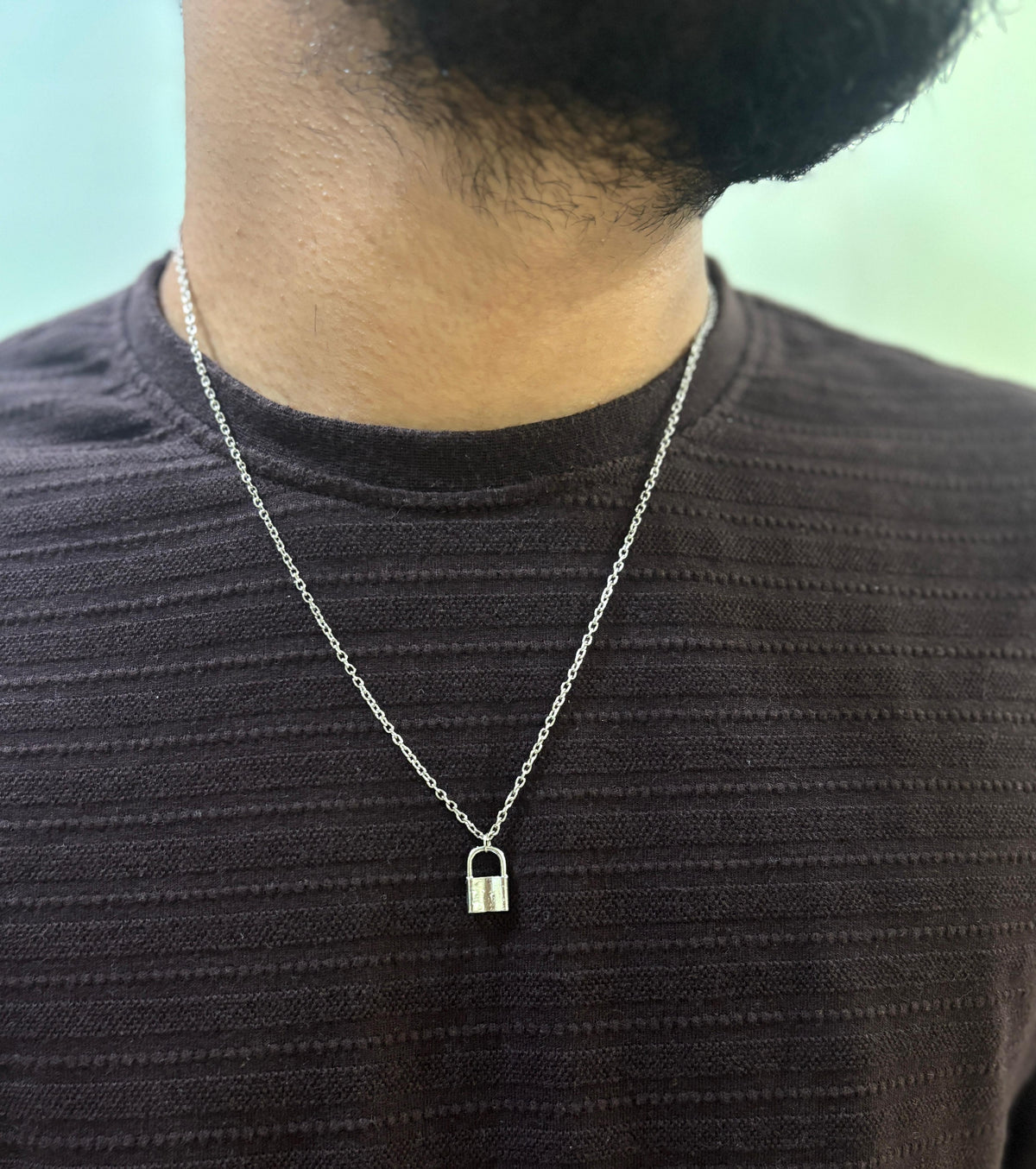 Men Mini Lock Chain Necklace - Nimé By Shop Trendys