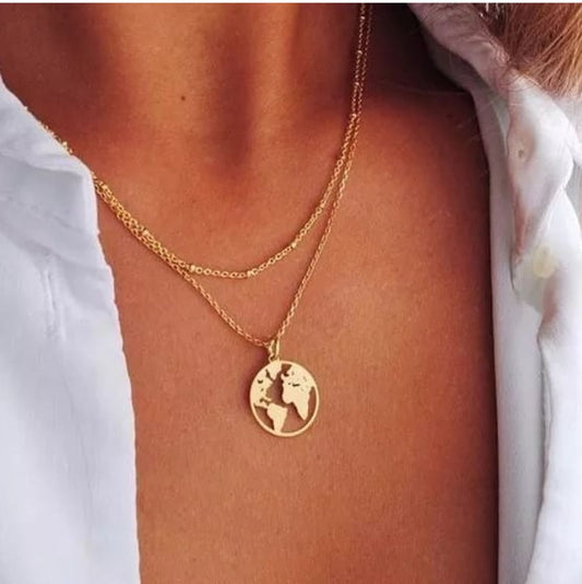 Earth Two Layered Women Necklace - Nimé By Shop Trendys