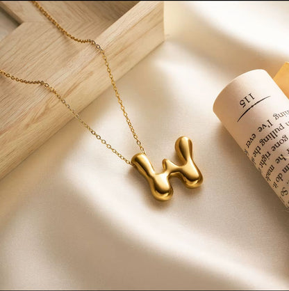 Balloon Initial Alphabet Necklace (Anti Tarnish) - Nimé By Shop Trendys