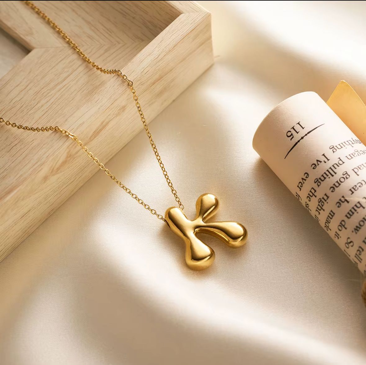 Balloon Initial Alphabet Necklace (Anti Tarnish) - Nimé By Shop Trendys
