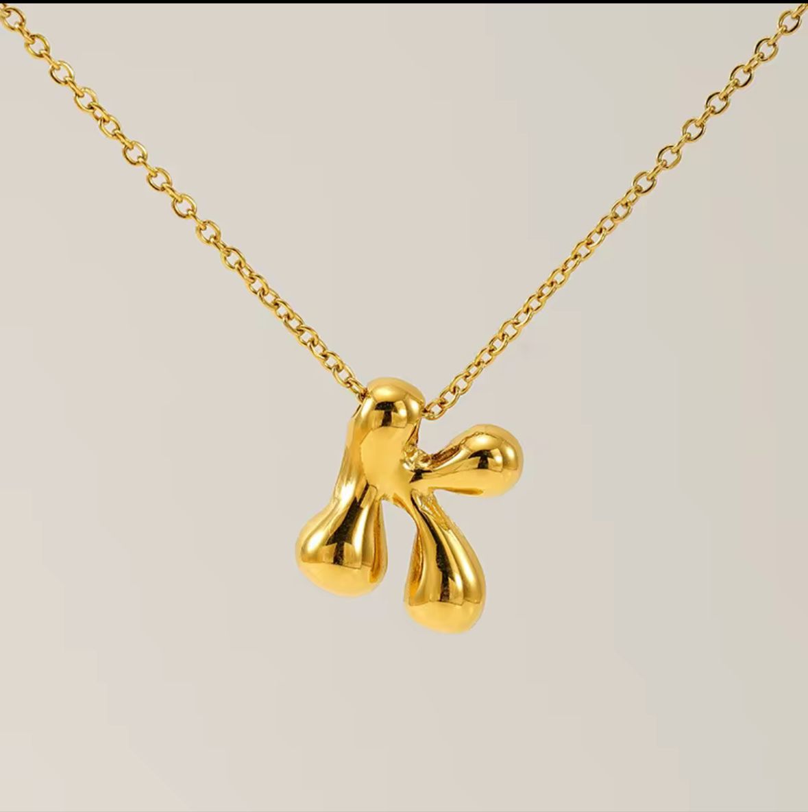 Balloon Initial Alphabet Necklace (Anti Tarnish) - Nimé By Shop Trendys