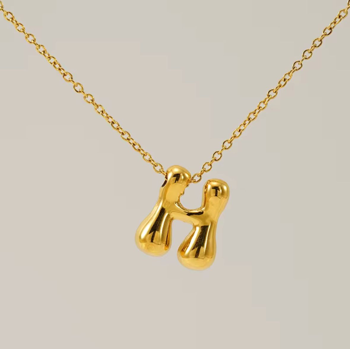 Balloon Initial Alphabet Necklace (Anti Tarnish) - Nimé By Shop Trendys