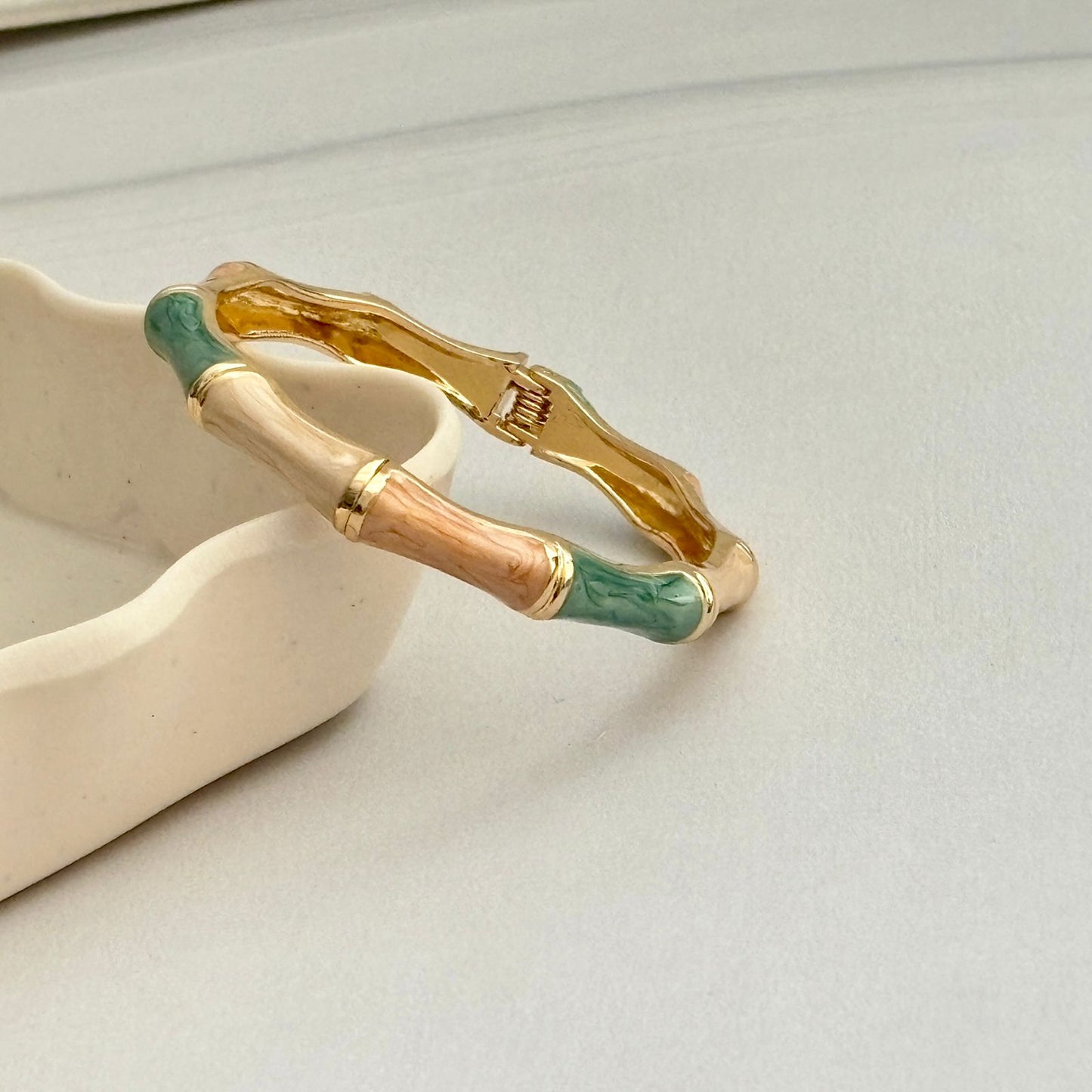 Women Bamboo Style Enamel Kada Bracelet - Nimé By Shop Trendys