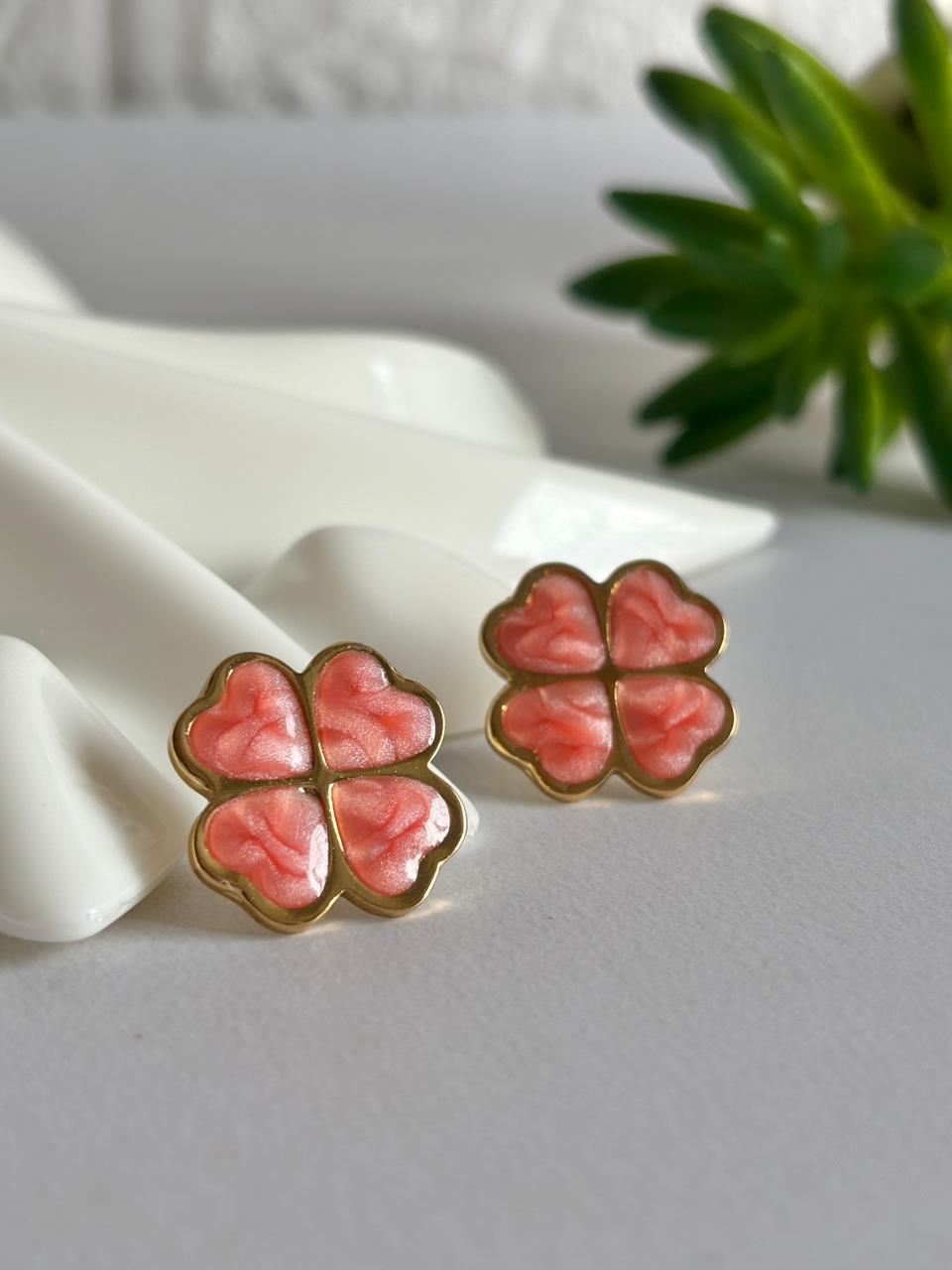 Women Enamel Clover Earring - Nimé By Shop Trendys