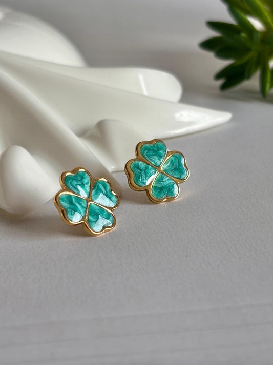 Women Enamel Clover Earring - Nimé By Shop Trendys