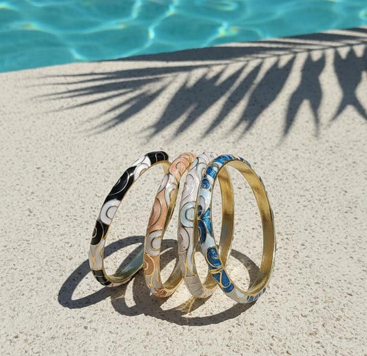 Women Statement Enamel Kada Bracelet - Nimé By Shop Trendys