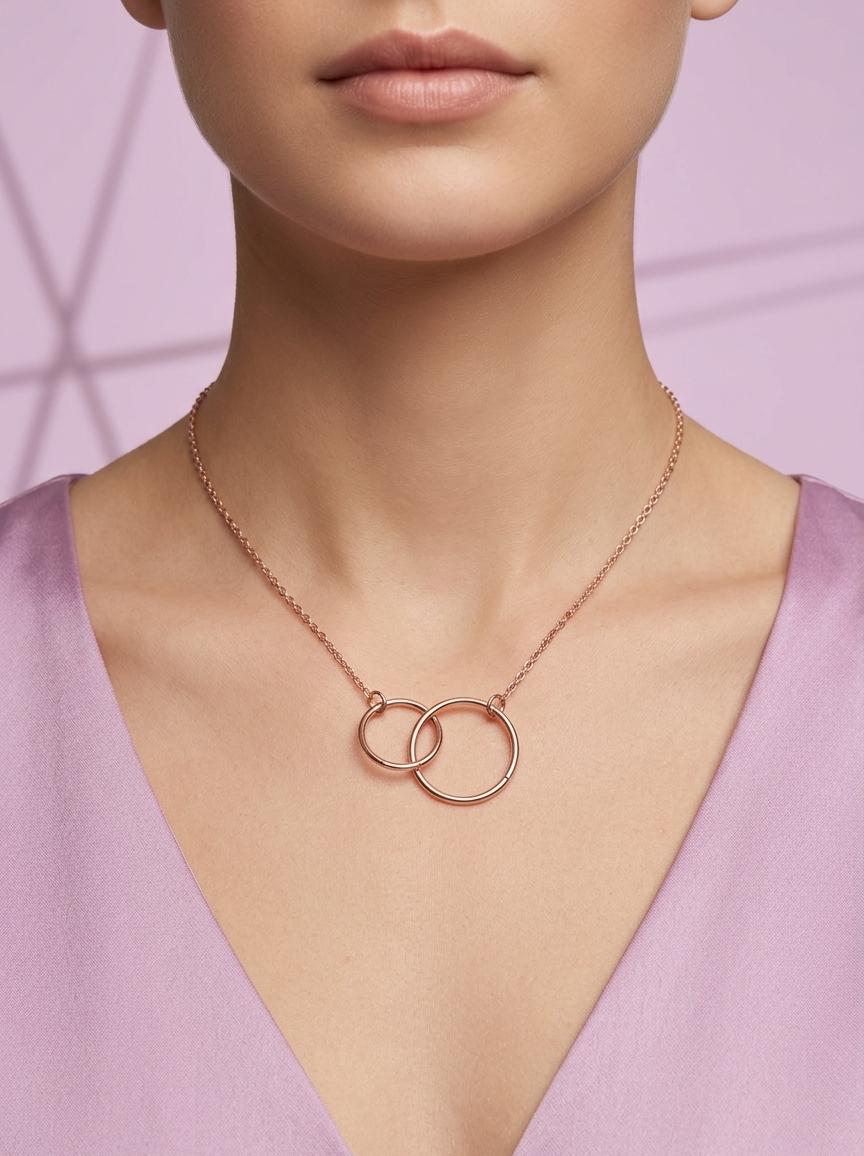 Eternity Interlock Women Dainty Necklace