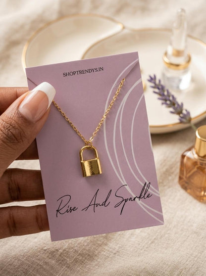 Mini Lock Women Dainty Necklace - Nimé By Shop Trendys