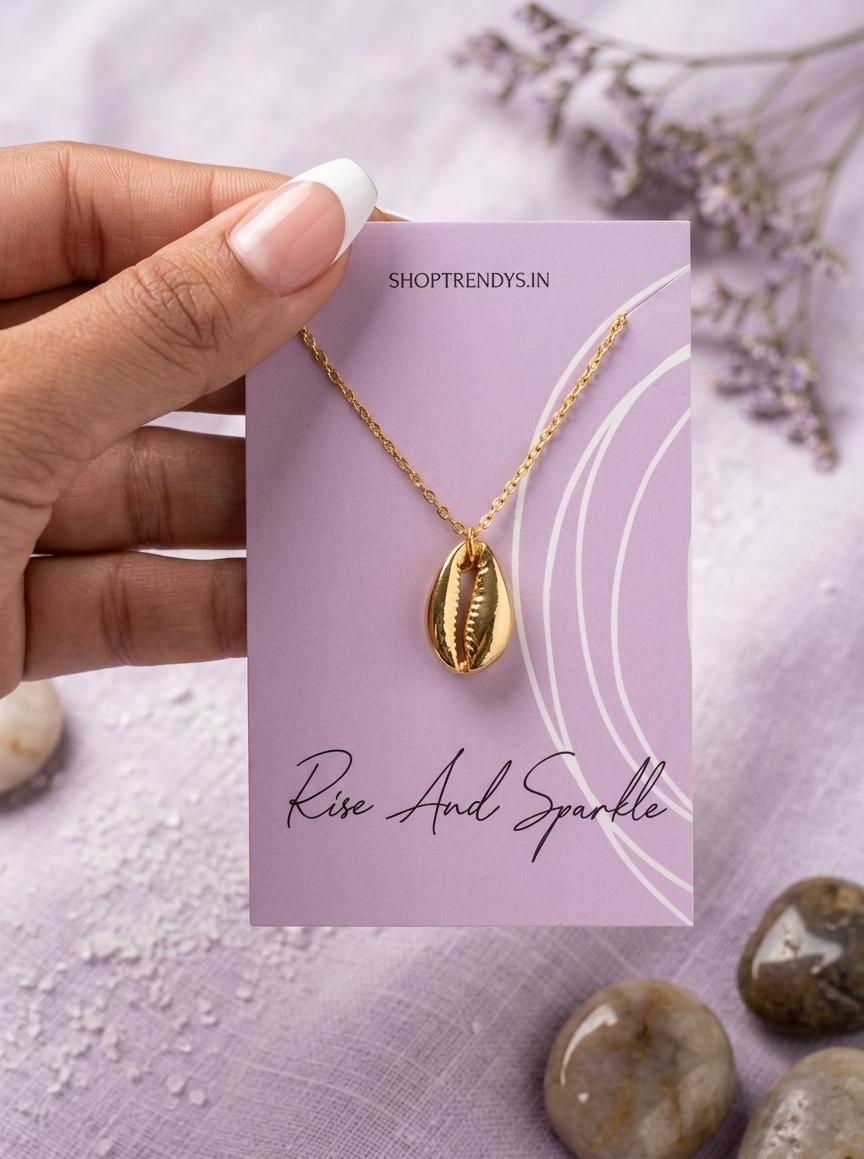 Seashell Cowrie Women Dainty Necklace - Nimé By Shop Trendys