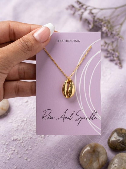Seashell Cowrie Women Dainty Necklace - Nimé By Shop Trendys
