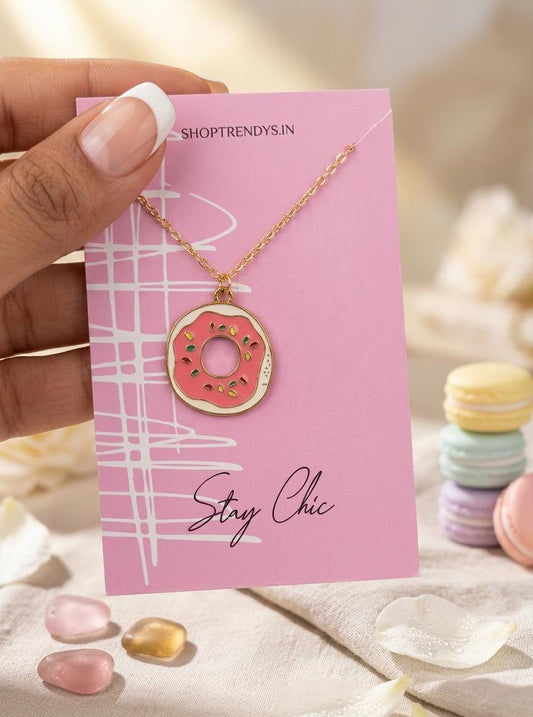 Doughnut Women Dainty Necklace - Nimé By Shop Trendys