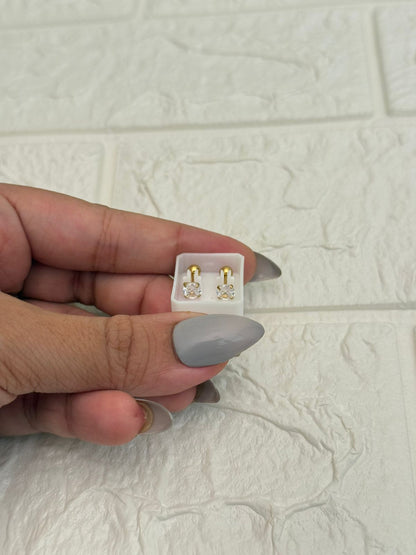 Anti Tarnish Solitaire Ball Back Studs - Golden Small