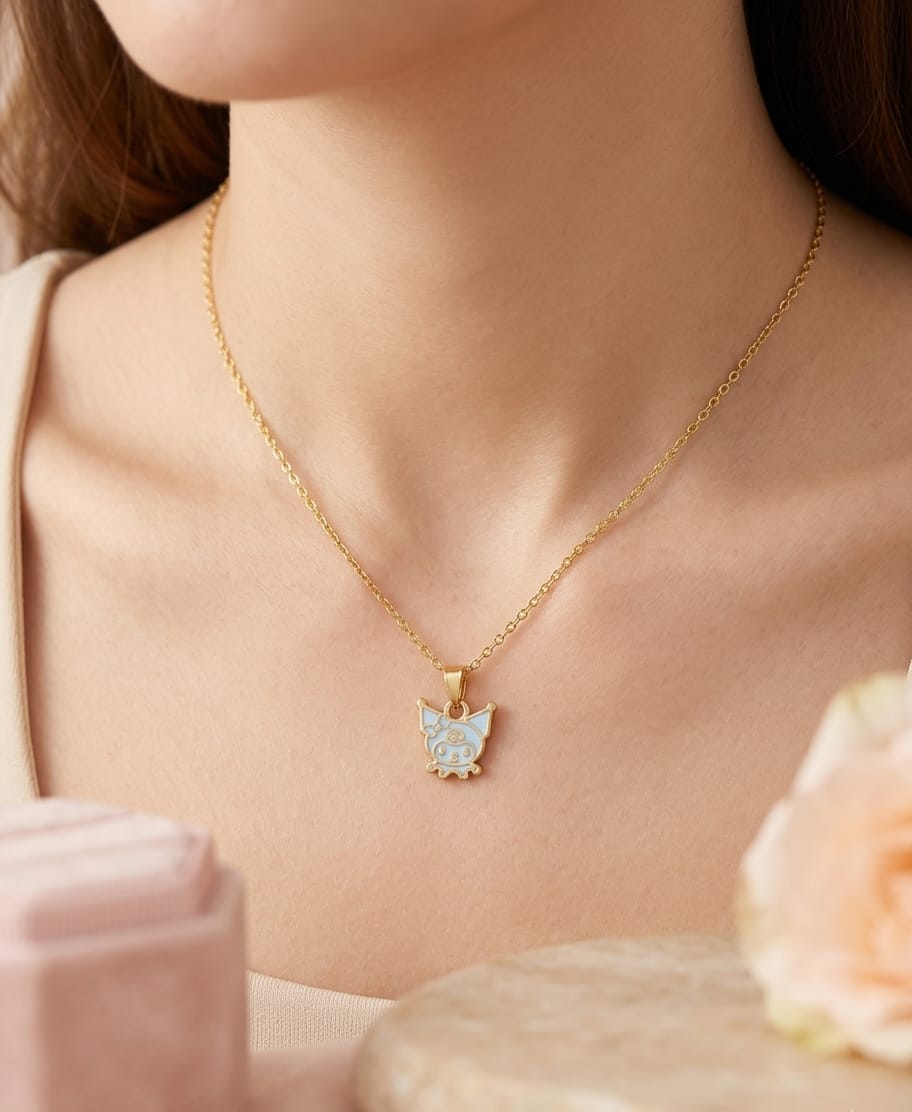 Anti Tarnish Women Cute Character Pendant Necklace