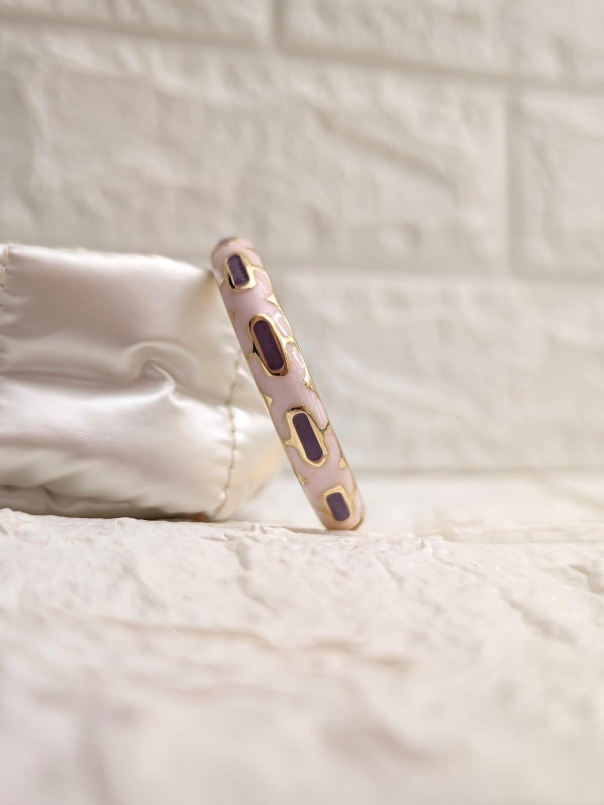 Aurelia Link Enamel Kada - Blush Purple