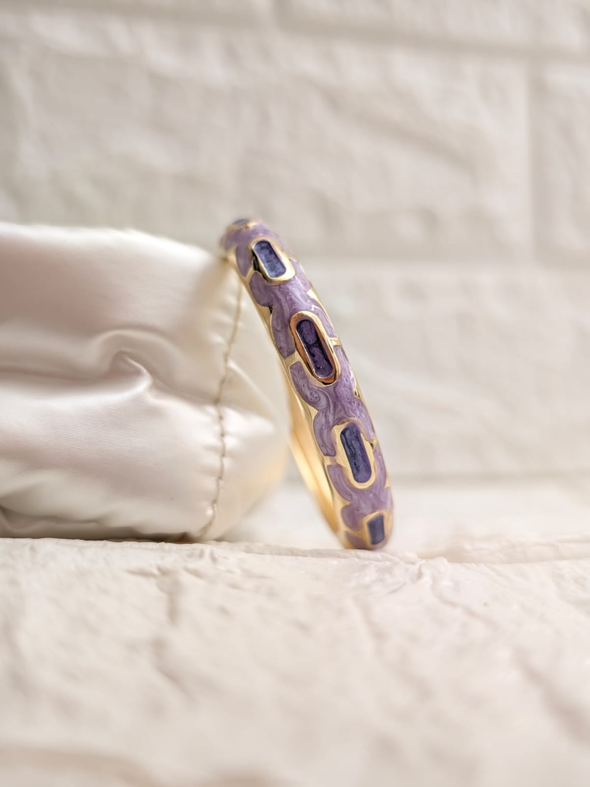 Aurelia Link Enamel Kada - Lavender Purple