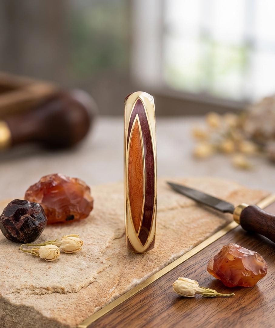 Brown Lining Enamel Kada - Nimé By Shop Trendys
