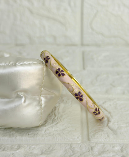 Blossom Vine Enamel Kada - Blush Purple