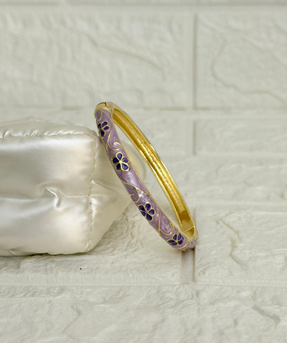 Blossom Vine Enamel Kada - Lavender Purple