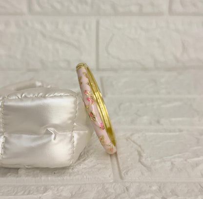Botanical Enamel Kada - Blush Pink