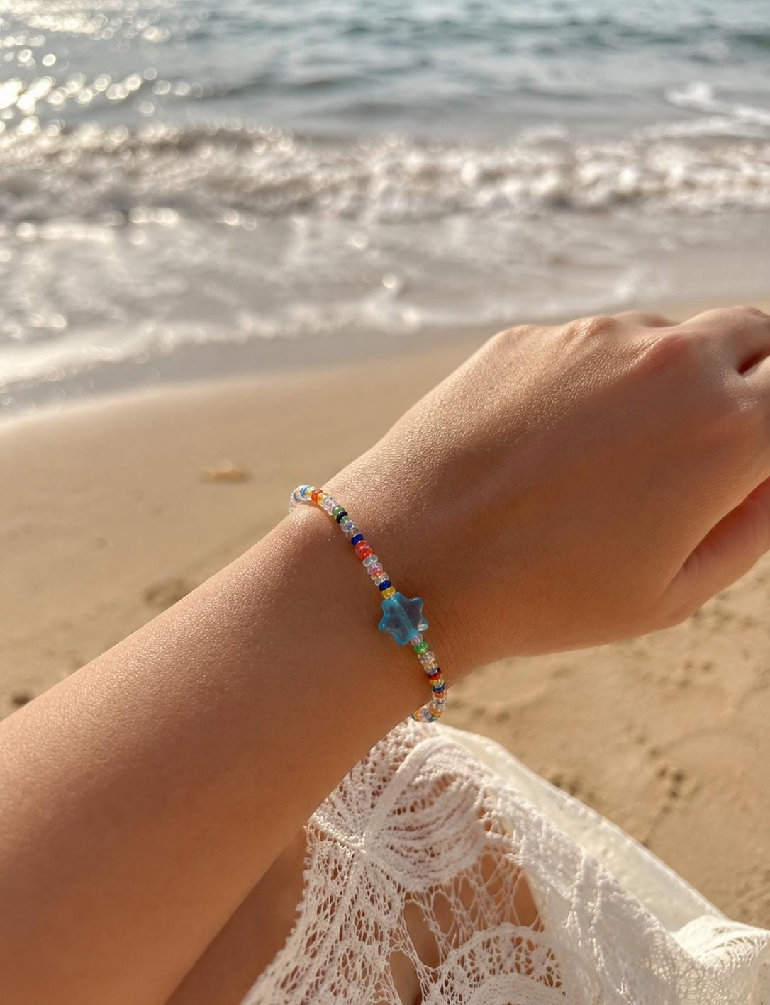 Rainbow Blue Star Bracelet