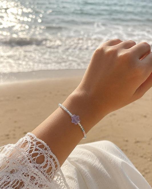 Lilac Star Pearl Bracelet