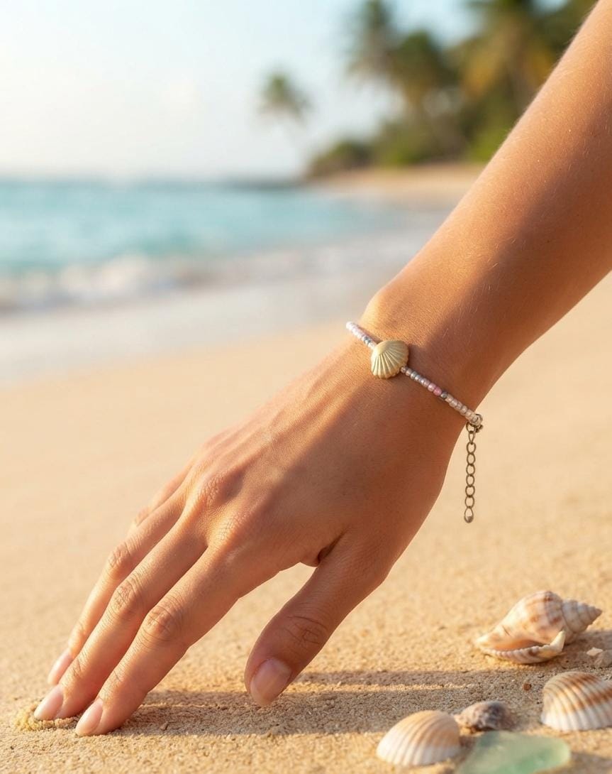 Ivory Shell Bead Bracelet