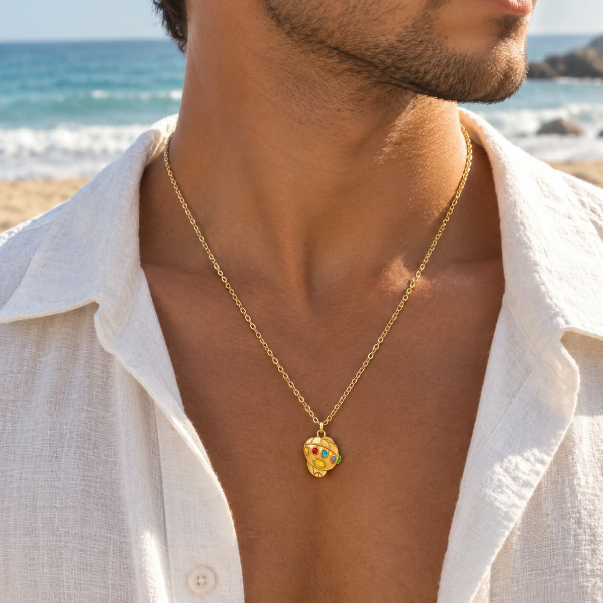Men Thanos Gamblet Chain Necklace - Nimé By Shop Trendys