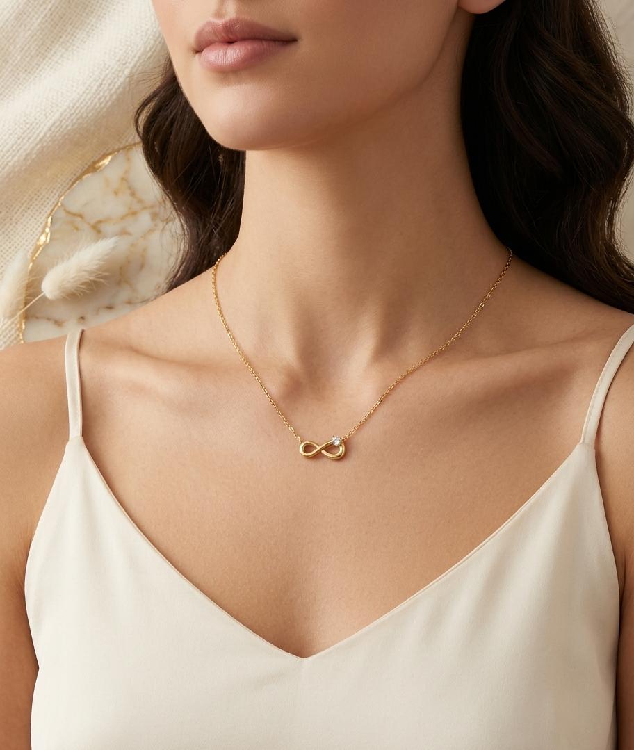 Infinity Diamond Necklace ( Anti Tarnish ) - Nimé By Shop Trendys