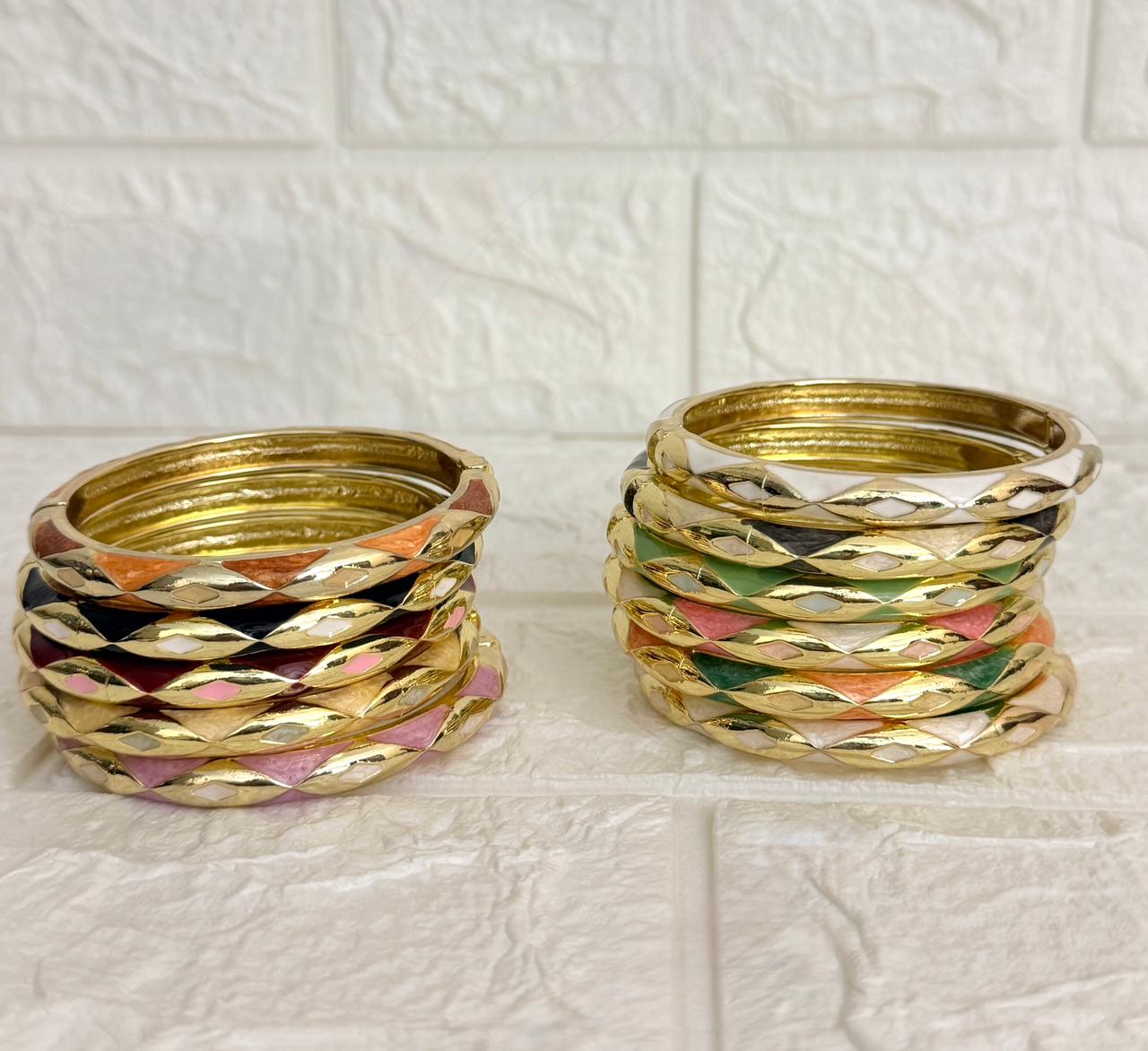 Diamond Weave Enamel Kada in all available colours
