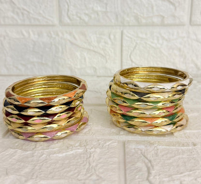 Diamond Weave Enamel Kada in all available colours
