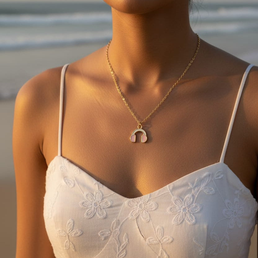 Headphones Women Dainty Necklace - Nimé By Shop Trendys