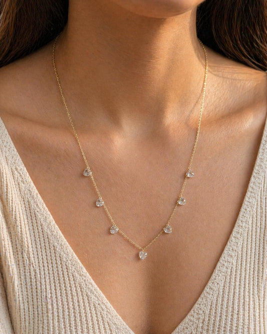 Heart Diamond Charm Necklace ( Anti Tarnish ) - Nimé By Shop Trendys