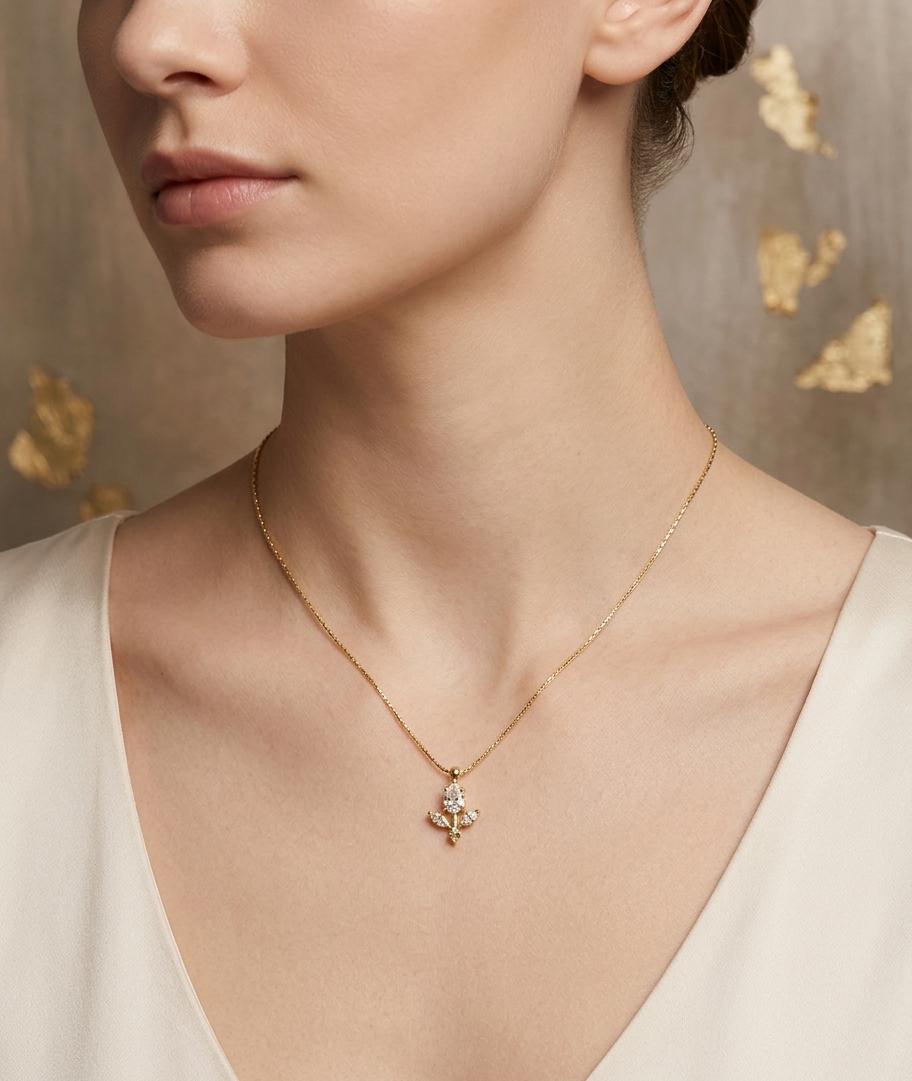 Minimal White Tulip+ Necklace ( Anti Tarnish ) - Nimé By Shop Trendys