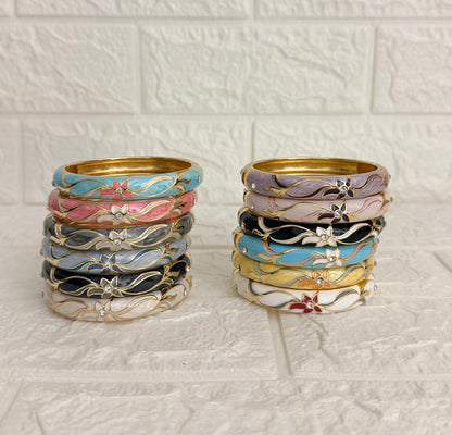 Floral Enamel Kada in all available colours