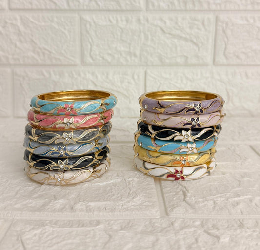 Floral Enamel Kada in all available colours