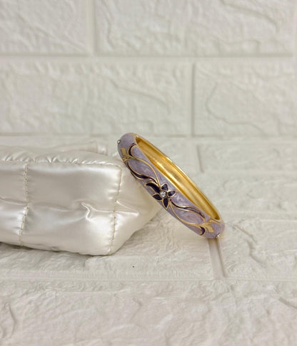 Floral Enamel Kada - Lavender