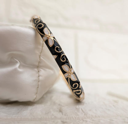 Florielle Enamel Kada - Black Ivory