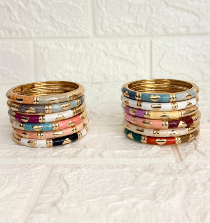 Heart Accent Enamel Kada in all available colours