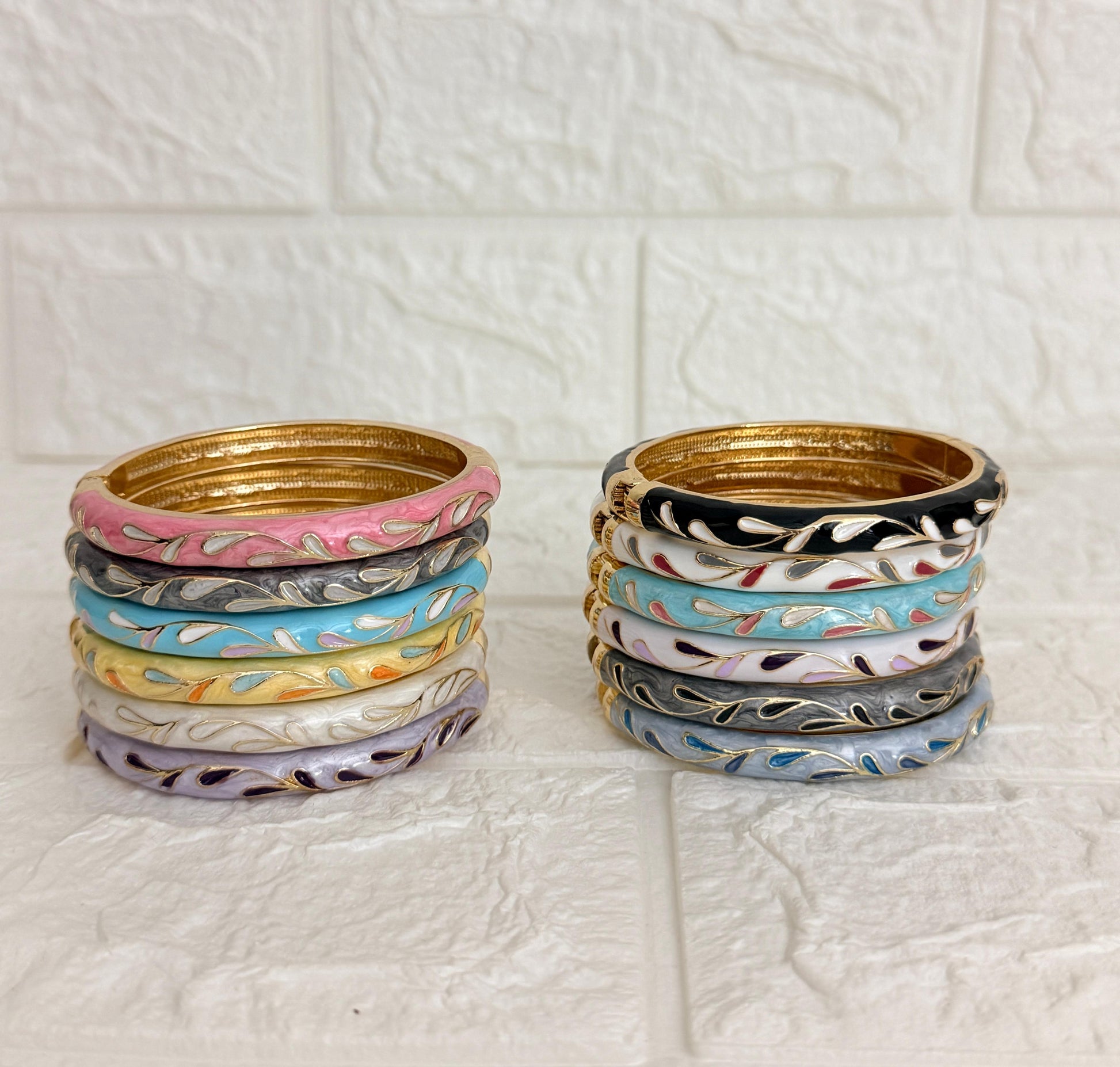 Leaf Vine Enamel Kada - All Colours
