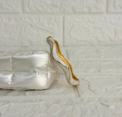 Leher Wave Enamel Kada - Ivory