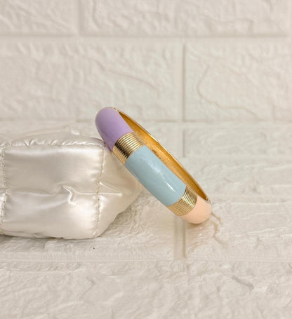Marbled Segment Enamel Kada - Pastel Mix